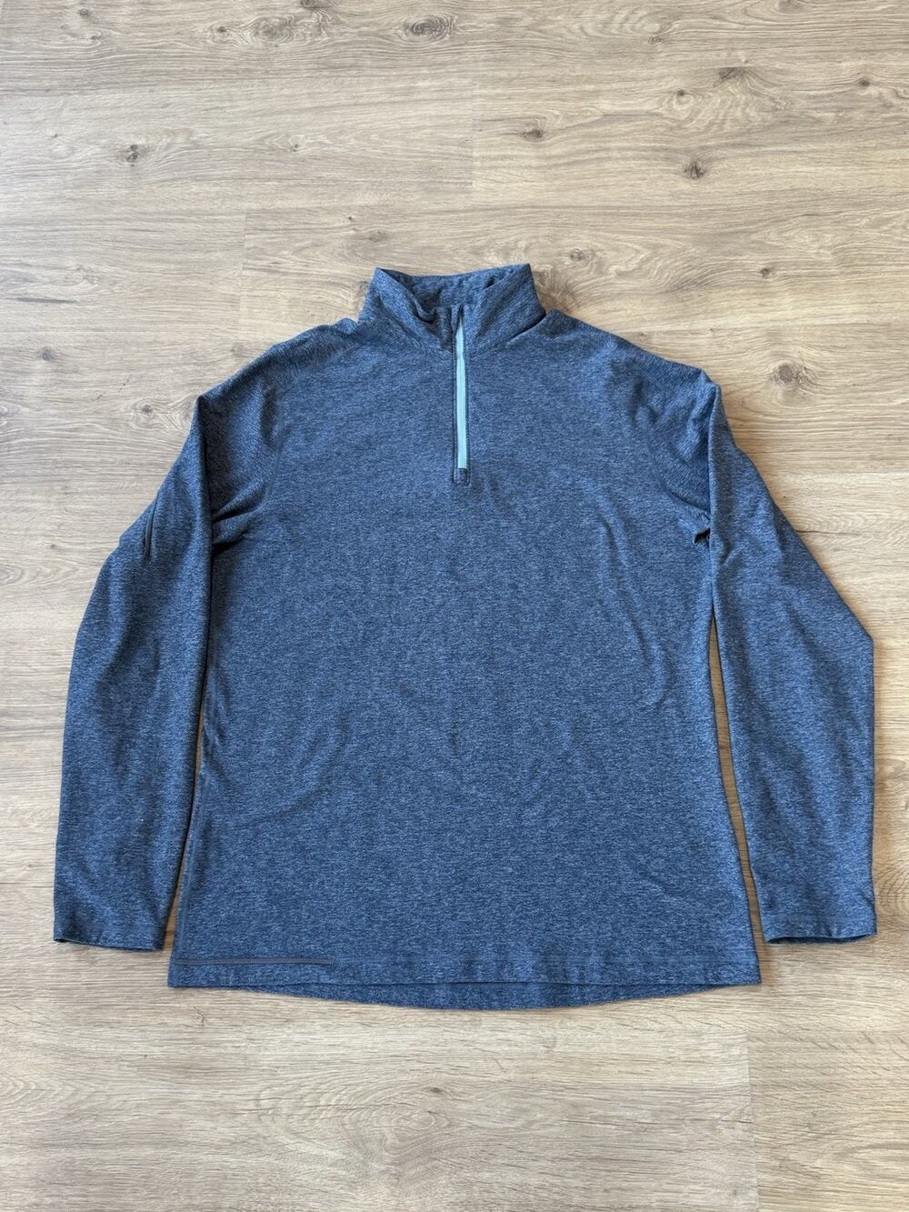Lululemon Surge Warm Half-Zip Mens size XL Caspian blue Four-way stretch running